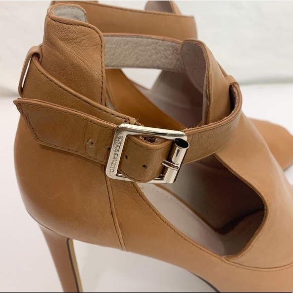 VINCE CAMUTO Leather Open Toe Ankle Booties - Picture 9 of 13